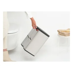 Best Brabantia Cubo de basura Bo 12 L, Acero cepillado brillante Plateado