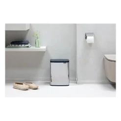 Outlet Brabantia Cubo de basura Bo 7 L, Acero cepillado brillante Plateado