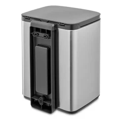 Outlet Brabantia Cubo de basura Bo 7 L, Acero cepillado mate Azul