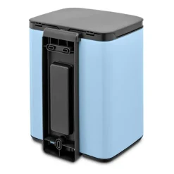 Clearance Brabantia Cubo de basura Bo 7 L, Dreamy Blue Plateado