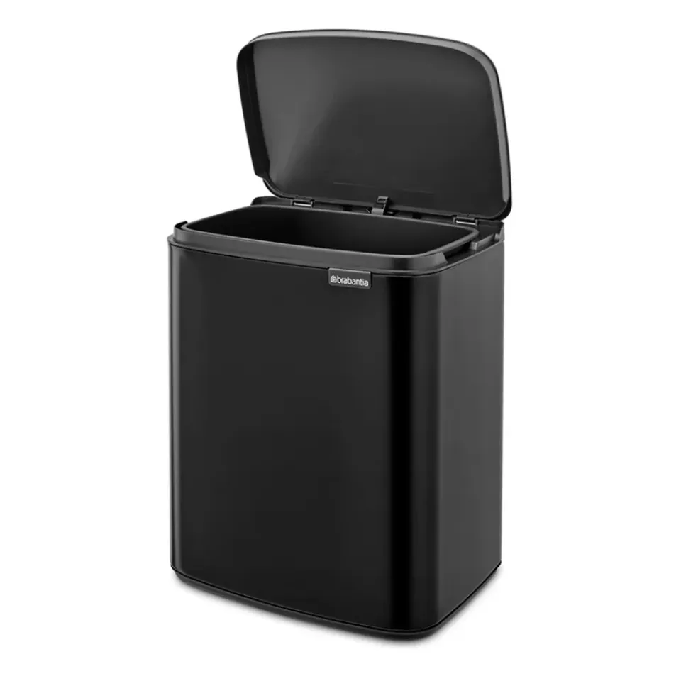 Best Brabantia Cubo de basura Bo 12 L, Matte black Gris