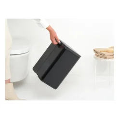 Best Brabantia Cubo de basura Bo 12 L, Matte black Gris