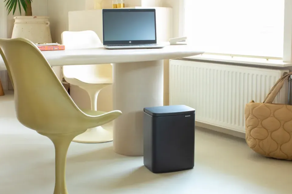 Hot Brabantia Cubo de basura Bo 12 L, Mineral Infinite Grey Gris