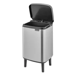 Discount Brabantia Cubo de basura Bo alto 7 L, Acero cepillado mate Plateado