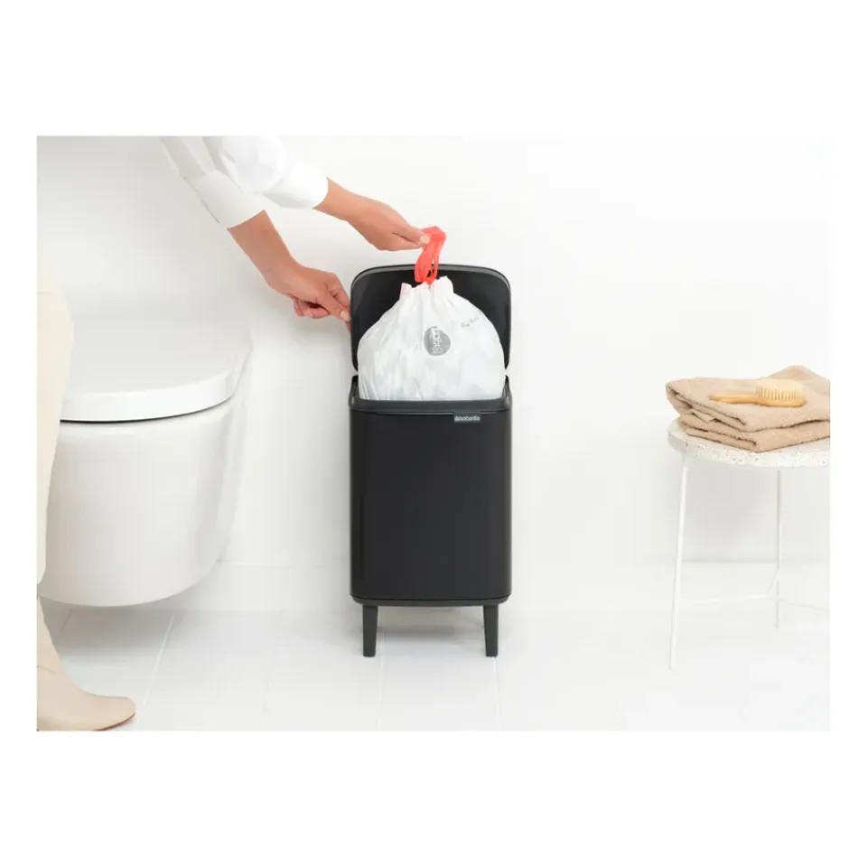 Brabantia Cubo de basura Bo alto 7 L, mate Negro