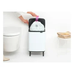 New Brabantia Cubo de basura Bo alto 12 L, Blanco