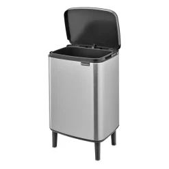 Clearance Brabantia Cubo de basura Bo alto 12 L, Acero cepillado mate Plateado