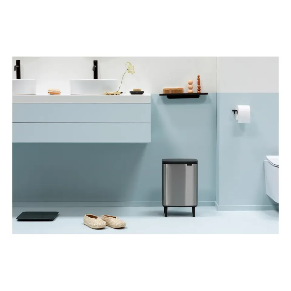 Clearance Brabantia Cubo de basura Bo alto 12 L, Acero cepillado mate Plateado