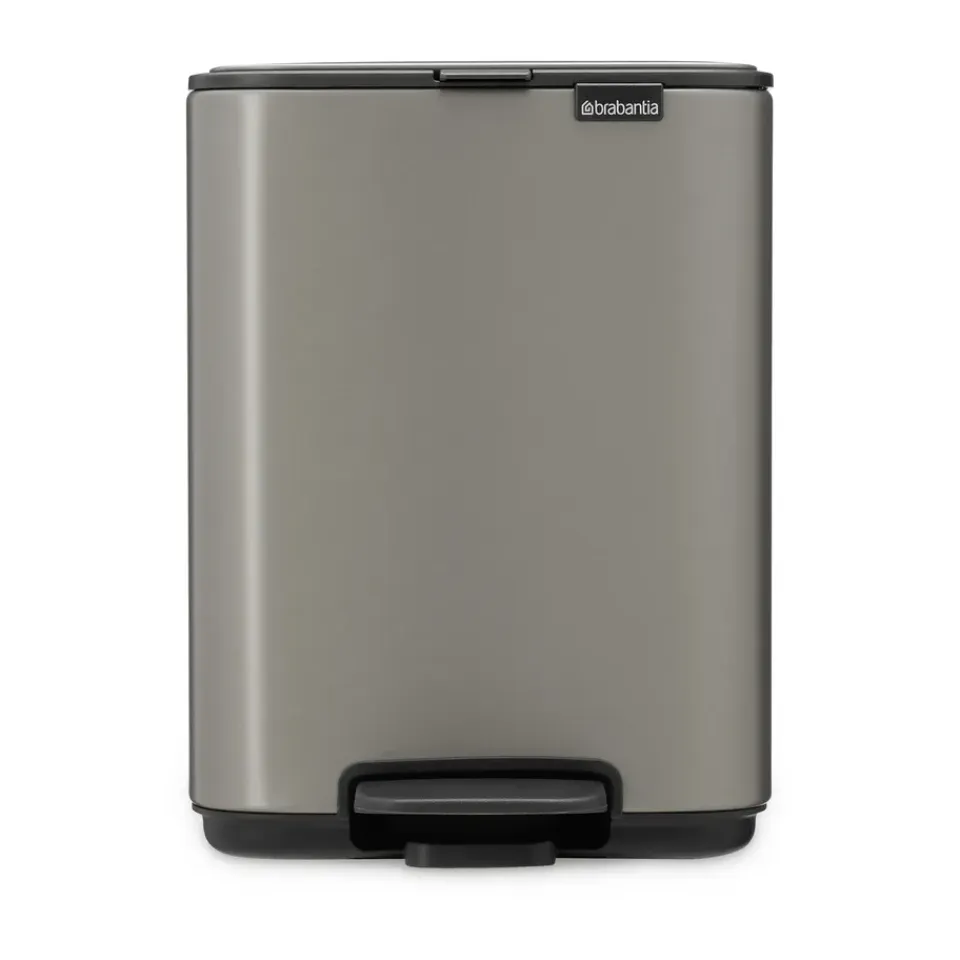 Best Brabantia Cubo de basura con pedal Bo 4 L, Platino Gris