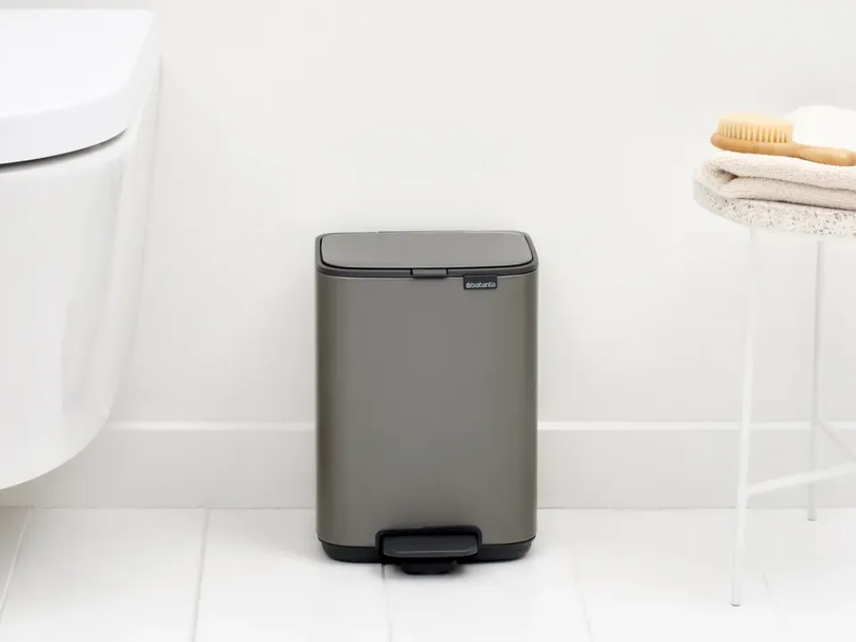 Best Brabantia Cubo de basura con pedal Bo 4 L, Platino Gris