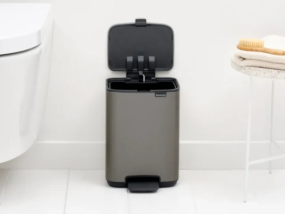 Best Brabantia Cubo de basura con pedal Bo 4 L, Platino Gris