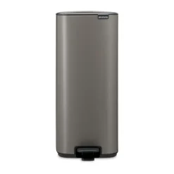 New Brabantia Cubo de basura con pedal Bo 30 L, Platino Gris