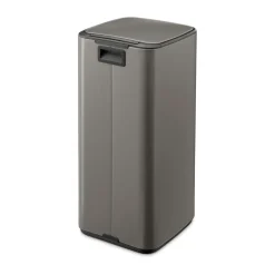 New Brabantia Cubo de basura con pedal Bo 30 L, Platino Gris