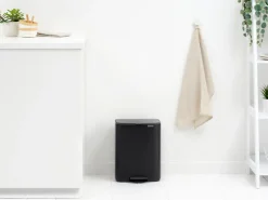 Brabantia Cubo de basura con pedal Bo 12 L, mate Negro