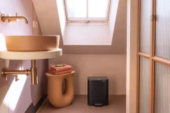 Brabantia Cubo de basura con pedal Bo 12 L, mate Negro
