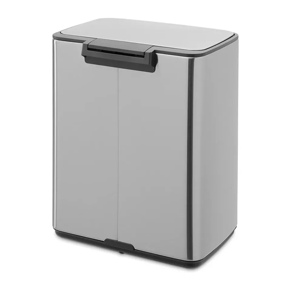 Brabantia Cubo de basura con pedal Bo 12 L, Acero mate antihuellas Plateado