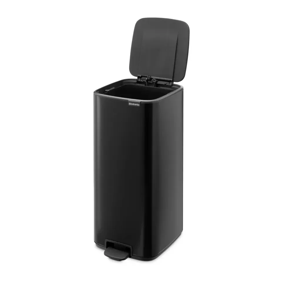 New Brabantia Cubo de basura con pedal Bo 30 L, mate Negro