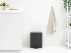 Discount Brabantia Cubo de basura con pedal Bo 12 L, Mineral Infinite Grey Gris