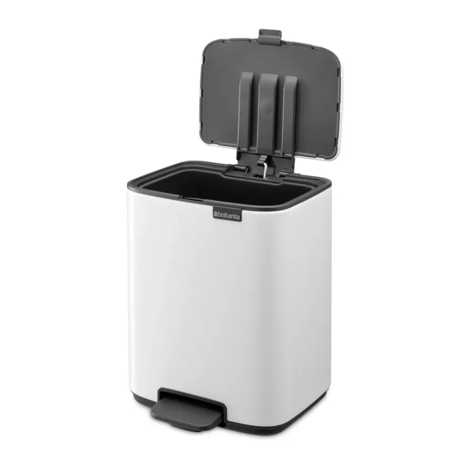 Brabantia Cubo de basura con pedal Bo 7 L, Blanco