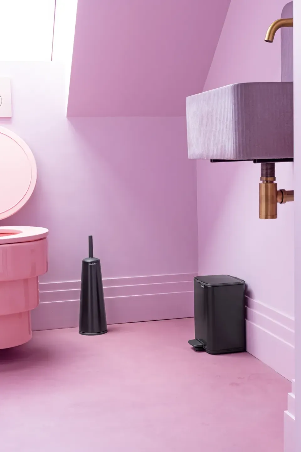 New Brabantia Cubo de basura con pedal Bo 4 L, mate Negro