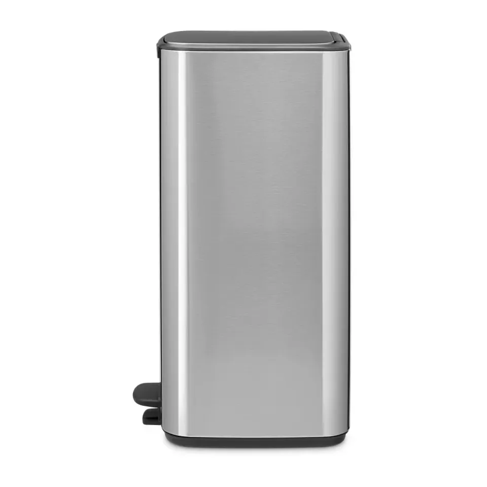 New Brabantia Cubo de basura con pedal Bo 30 L, Acero mate antihuellas Plateado