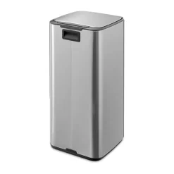 New Brabantia Cubo de basura con pedal Bo 30 L, Acero mate antihuellas Plateado