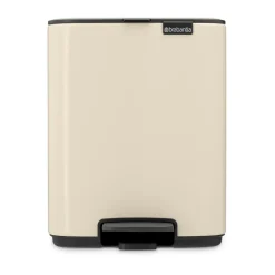 New Brabantia Cubo de basura con pedal Bo 7 L, suave Beige