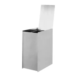 Discount Ferm Living Cubo de basura Sama, Brushed stainless steel Plateado