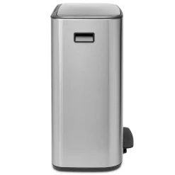 Outlet Brabantia Cubo de pedal Bo 60 L, acero mate Plateado