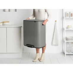 Outlet Brabantia Cubo de pedal Bo 60 L, Mineral concrete grey Gris