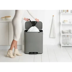 Outlet Brabantia Cubo de pedal Bo 60 L, Mineral concrete grey Gris