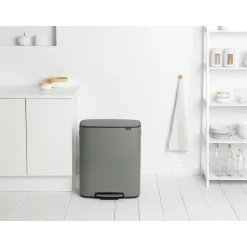 Outlet Brabantia Cubo de pedal Bo 60 L, Mineral concrete grey Gris