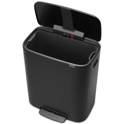 Brabantia Cubo de pedal Bo 60 L, Negro