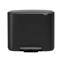 Brabantia Cubo de pedal Bo 11+23 l, mate Negro
