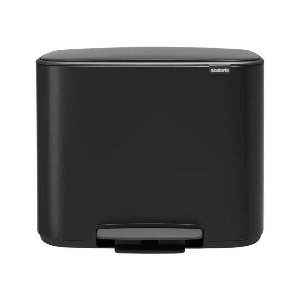 Brabantia Cubo de pedal Bo 11+23 l, mate Negro