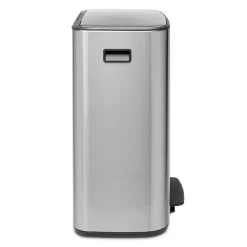 Outlet Brabantia Cubo de pedal Bo 2x30 L, acero mate Plateado