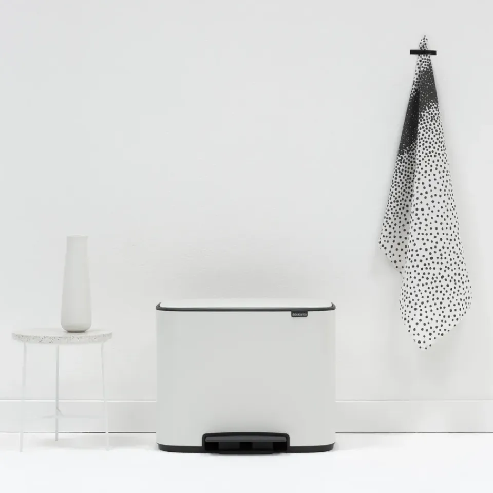 Brabantia Cubo de pedal Bo 3x11 L, Blanco