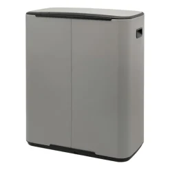 Brabantia Cubo de pedal Bo 2x30 L, Mineral concrete grey Gris