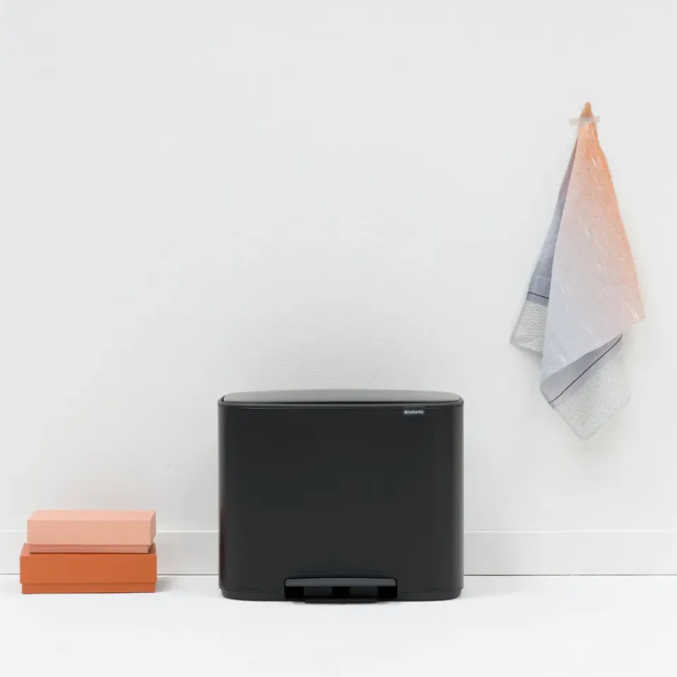 Sale Brabantia Cubo de pedal Bo 3x11 L, mate Negro