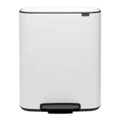Best Brabantia Cubo de pedal Bo 2x30 L, White Blanco