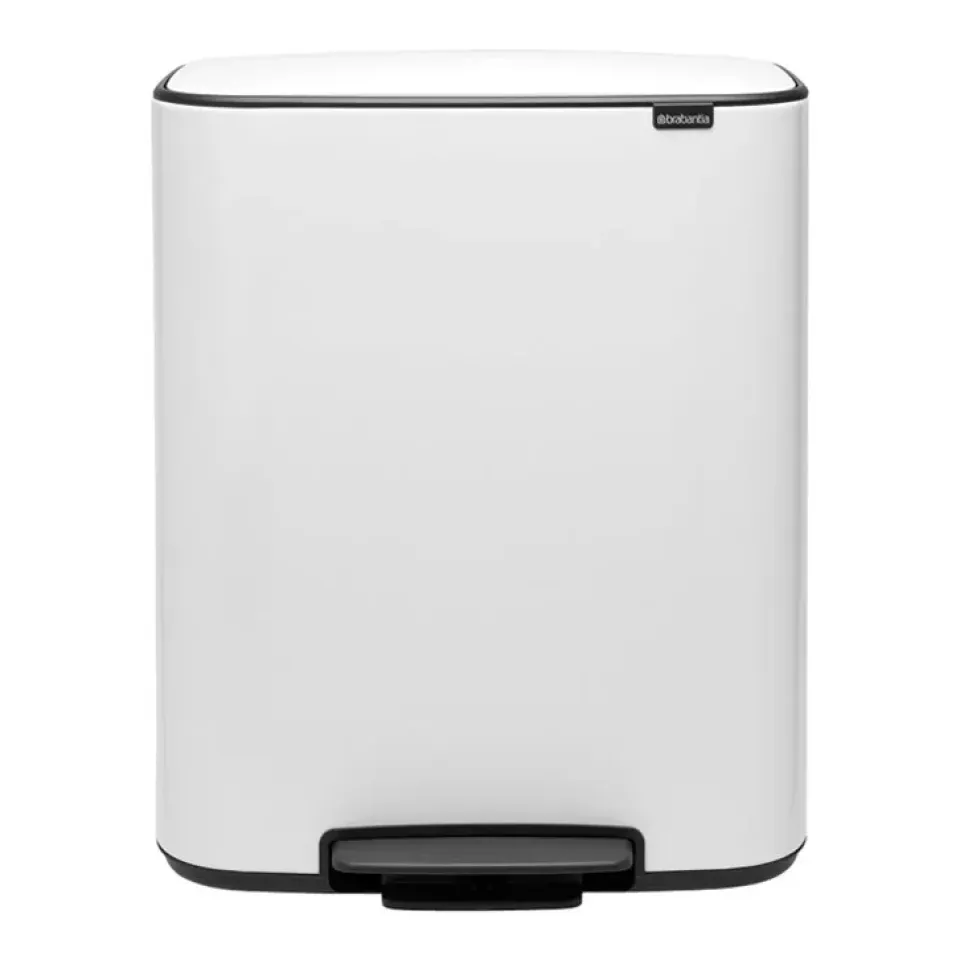 Best Brabantia Cubo de pedal Bo 2x30 L, White Blanco