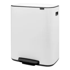 Best Brabantia Cubo de pedal Bo 2x30 L, White Blanco