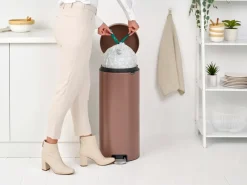 Best Brabantia Cubo de pedal new Icon 30L, Satin Taupe Marrón