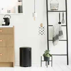 Brabantia Cubo de pedal newIcon 20L, Matt black Negro