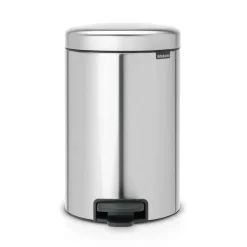 Clearance Brabantia Cubo de pedal newIcon 12L, matt steel fingerprint proof Plateado
