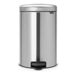Brabantia Cubo de pedal newIcon 20L, Matt steel fingerprint proof Plateado