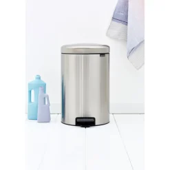 Brabantia Cubo de pedal newIcon 20L, Matt steel fingerprint proof Plateado