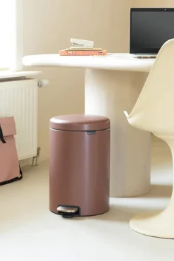 New Brabantia Cubo de pedal newIcon 20L, Satin Taupe Marrón
