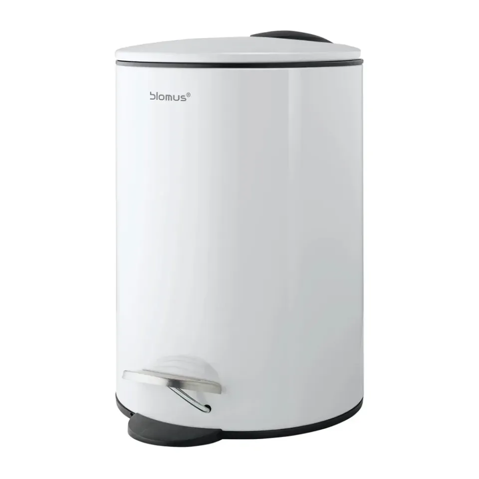 Blomus Cubo de pedal Tubo 3 L, White Blanco
