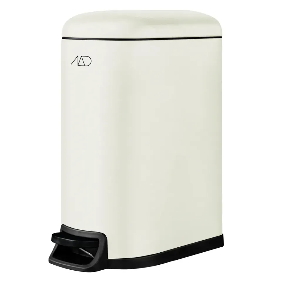 Clearance Mette Ditmer Cubo de pedal Walther 10 L, Off White Blanco